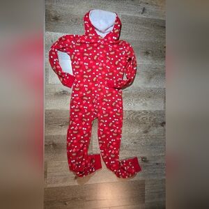 Bliss Red Holiday Footie Pajamas